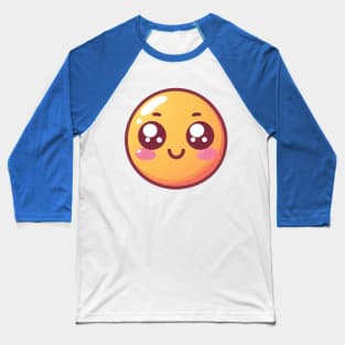 Happy Big Eyes Emoji Baseball T-Shirt